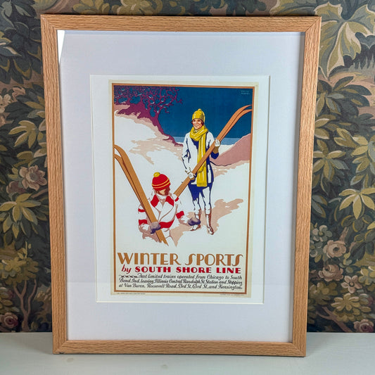 Winter Sports by South Shore Line Framed Print