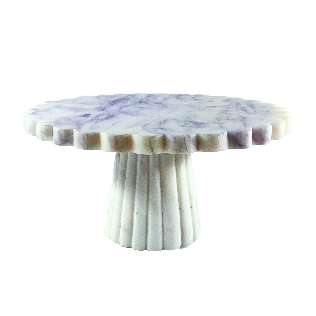 Verona Scalloped Marble Cake Stand