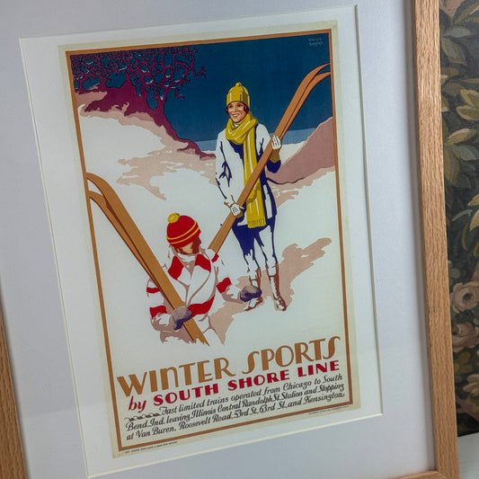 Winter Sports by South Shore Line Framed Print