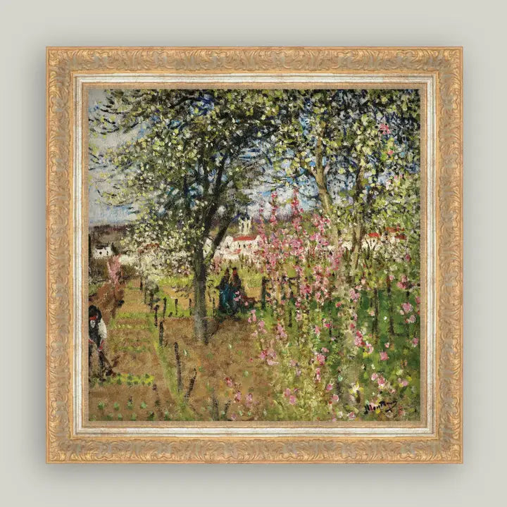 "Garden At Vetheuil" Painting Framed Reproduction