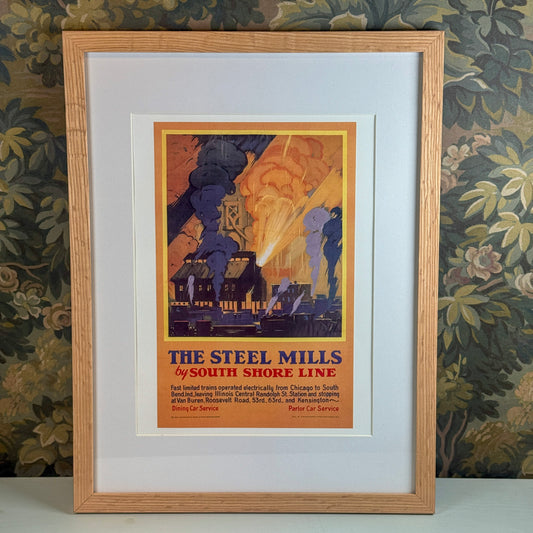 The Steel Mills by South Shore Line Framed Print
