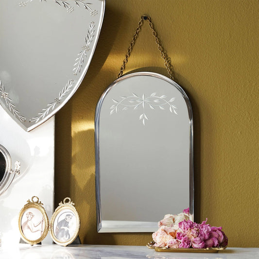 Etched Arched Mirror