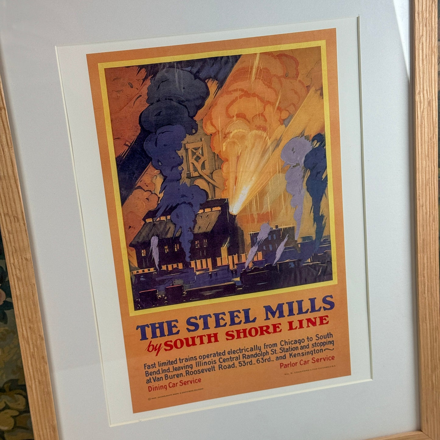 The Steel Mills by South Shore Line Framed Print