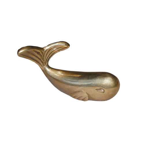 Mini Brass Whale Paperweight