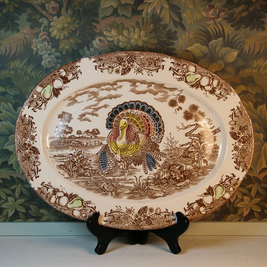 Vintage Turkey Serving Platter