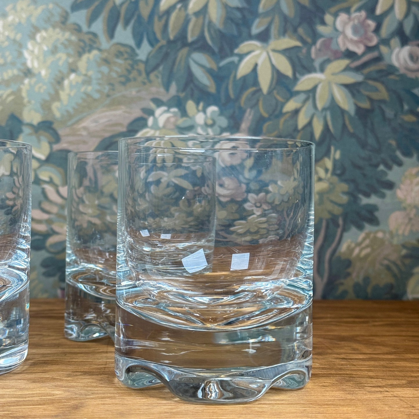 Vintage Crossed Whiskey Glasses