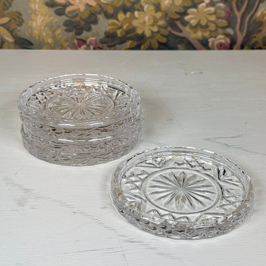 Vintage Pressed-Glass Coasters