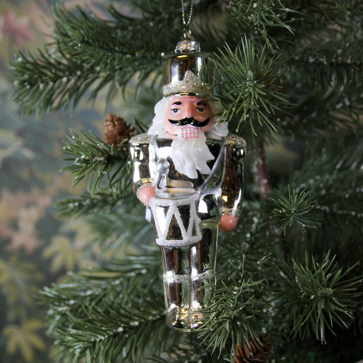 Glass Nutcracker Ornament