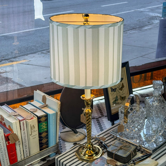 Brass Lamp with Custom Shade