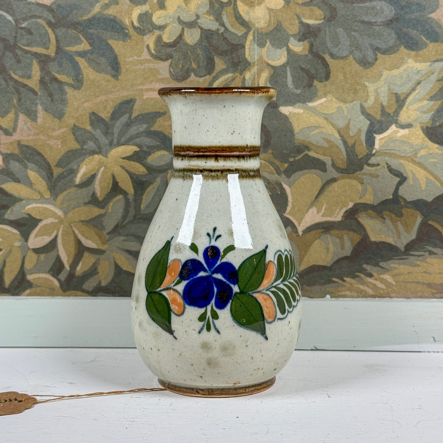 Vintage Glossy Mexican Pottery Vase
