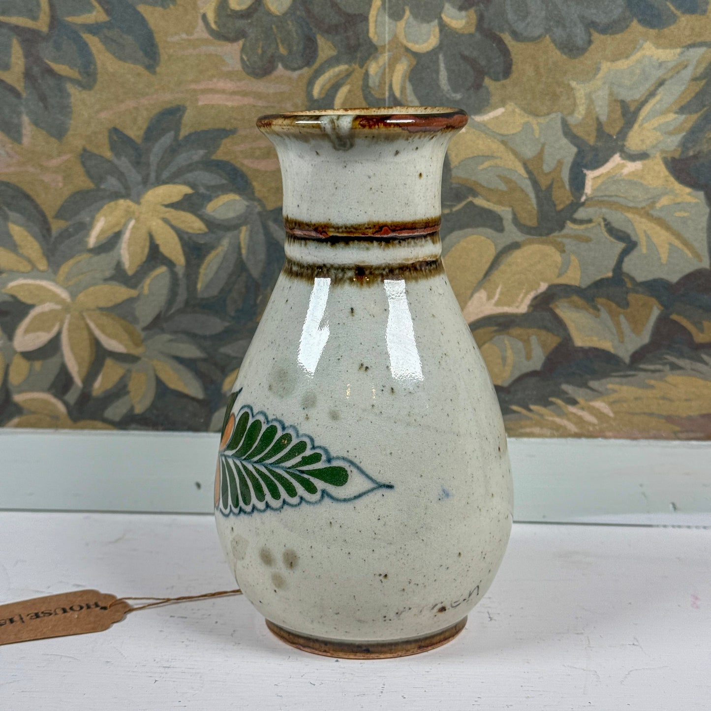 Vintage Glossy Mexican Pottery Vase