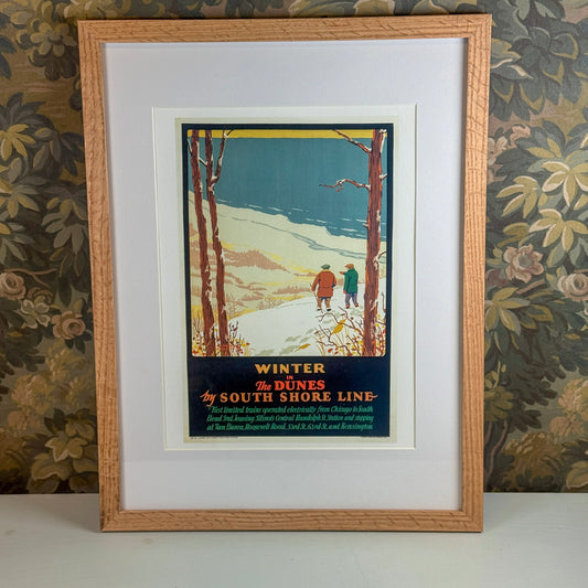 Winter in the Dunes II by South Shore Line Framed Print