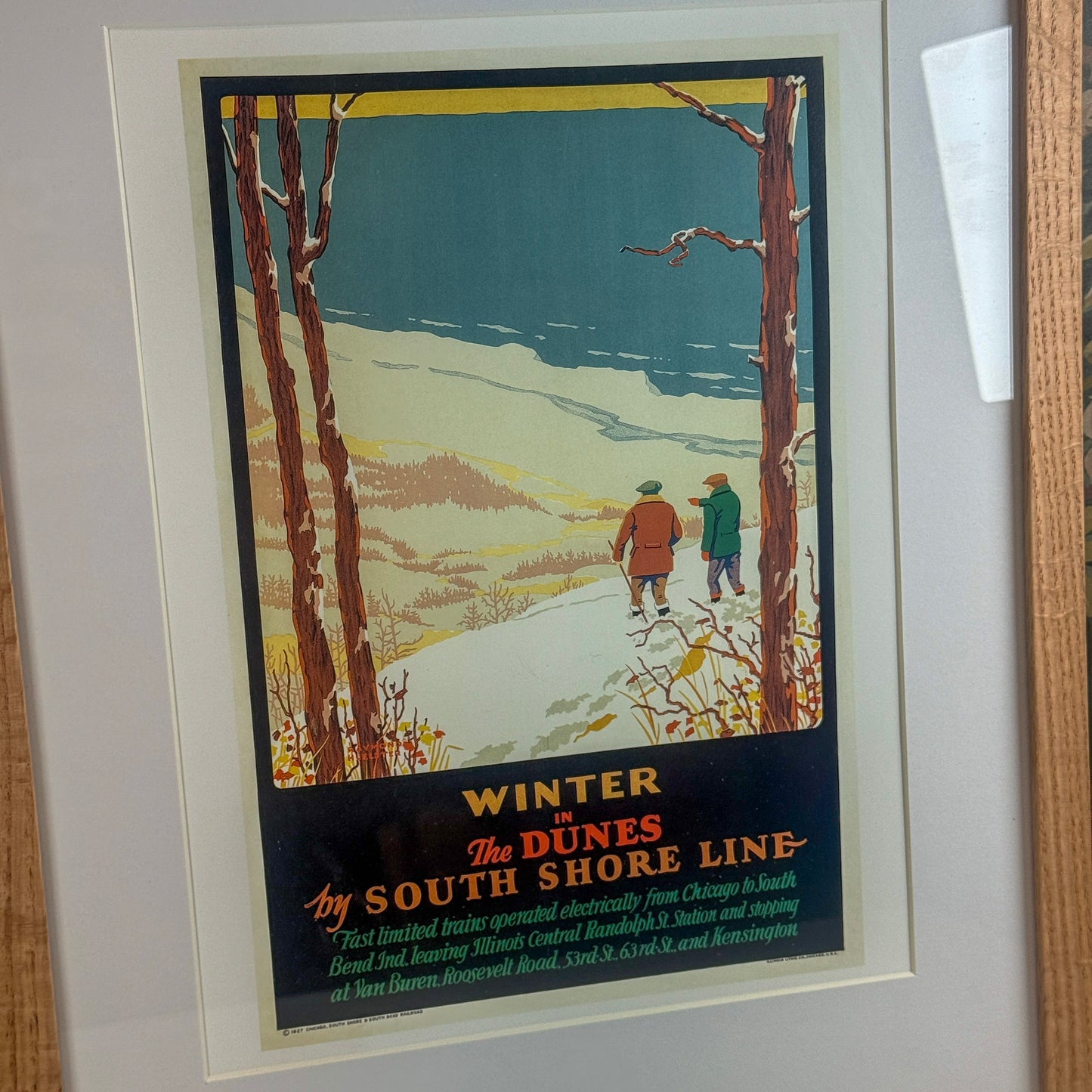 Winter in the Dunes II by South Shore Line Framed Print