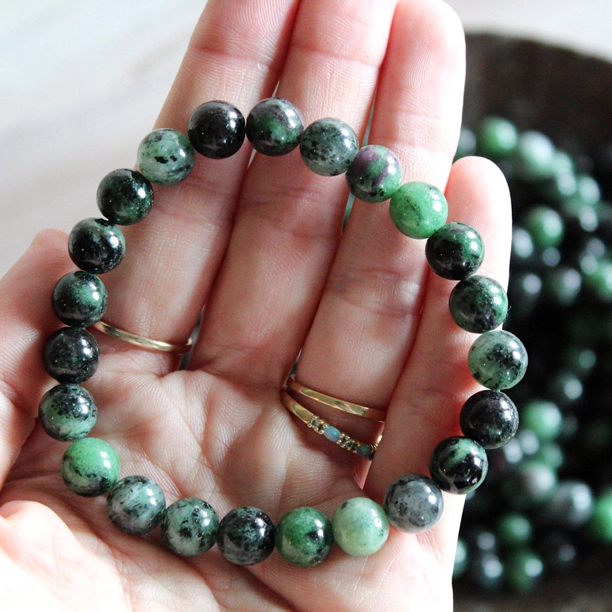 Ruby Zoisite Bracelet