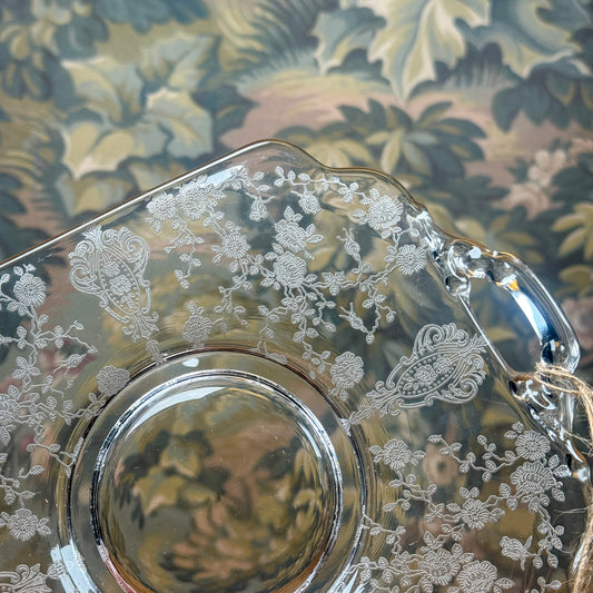 Cambridge Etched Glass Plate