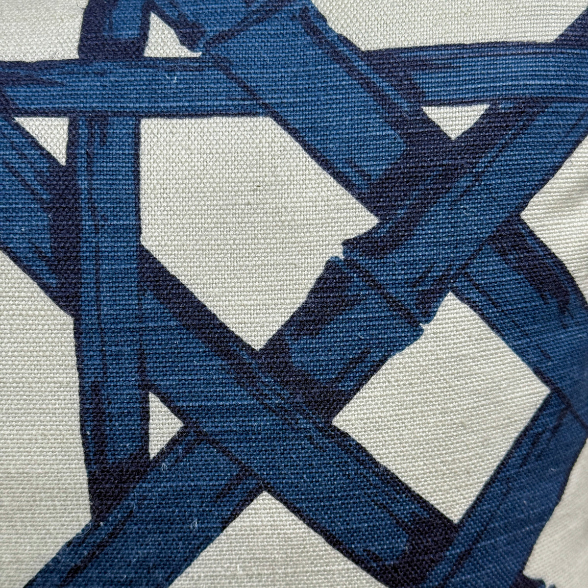 Blue & White Bamboo Lumbar Pillow