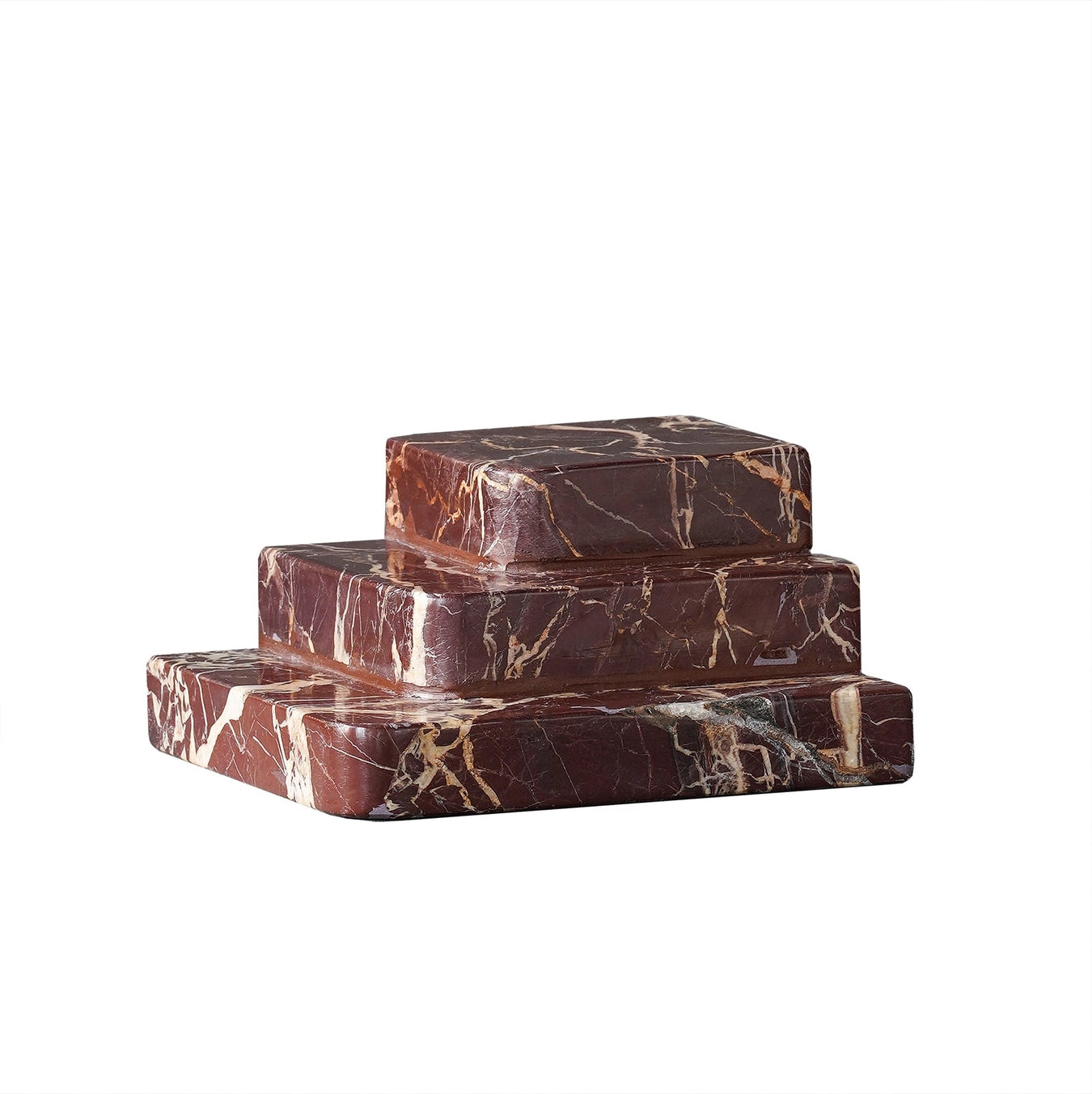 Red Marble Bookends