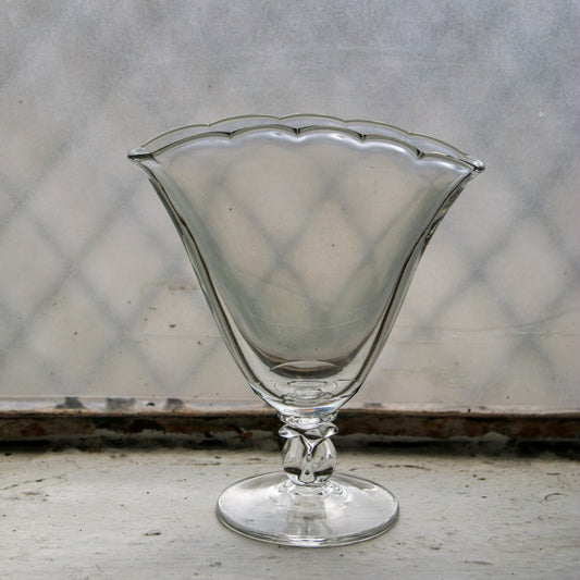 Vintage Heisey Crystal Lariat Fan Vase