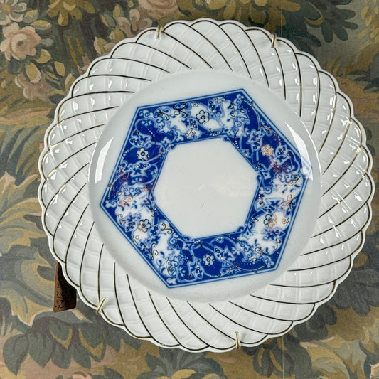 Vintage Japense Imari Style Porcelain Hanging Plate