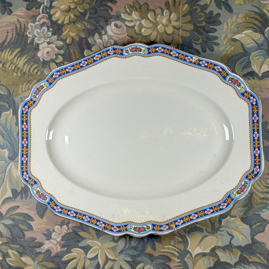 Blue & Pink Floral Hanging Platter