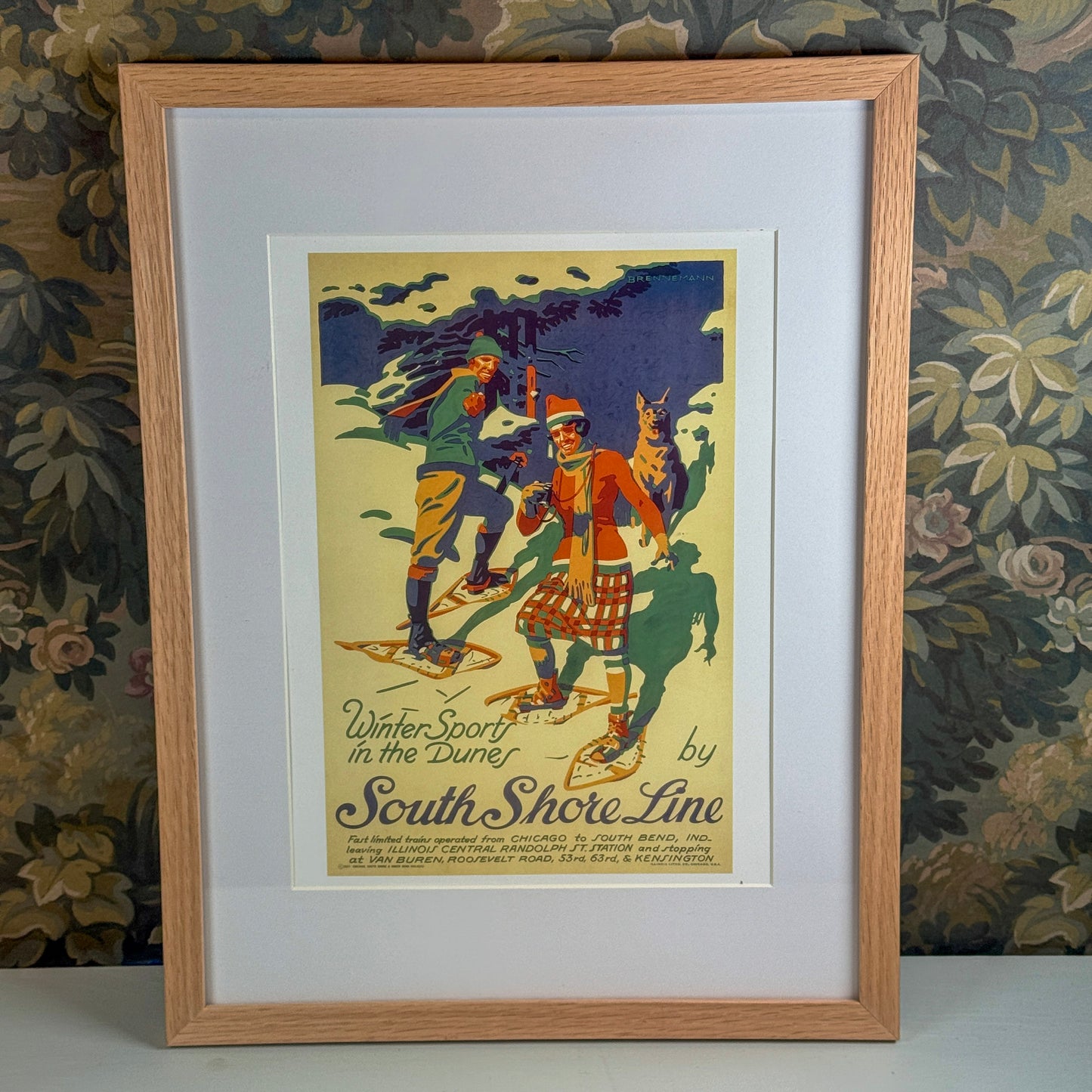 Winter Sports in the Dunes II by South Shore Line Framed Print