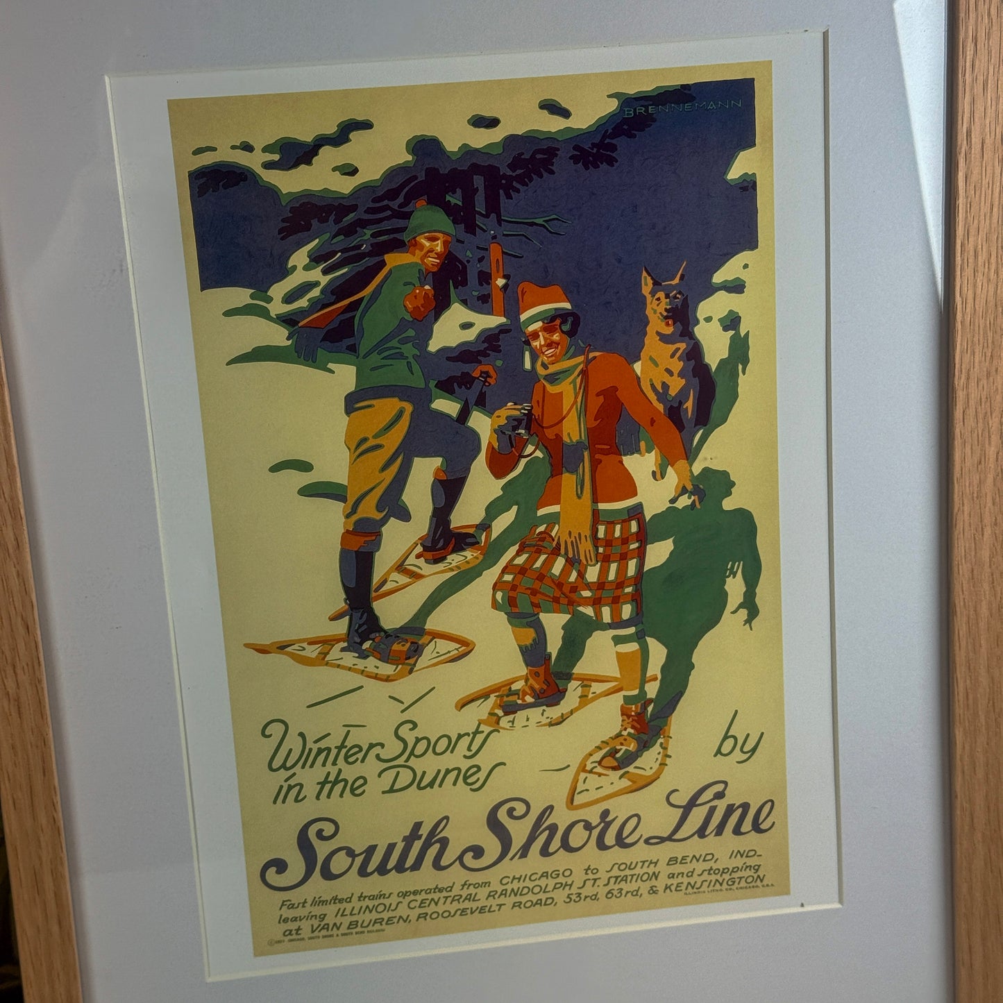 Winter Sports in the Dunes II by South Shore Line Framed Print