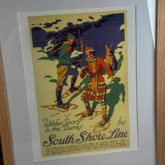Winter Sports in the Dunes II by South Shore Line Framed Print