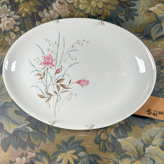Oval Floral Hanging Plate
