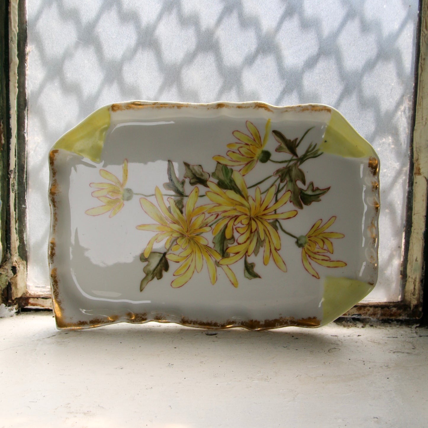 Yellow Limoges French Porcelain Platter