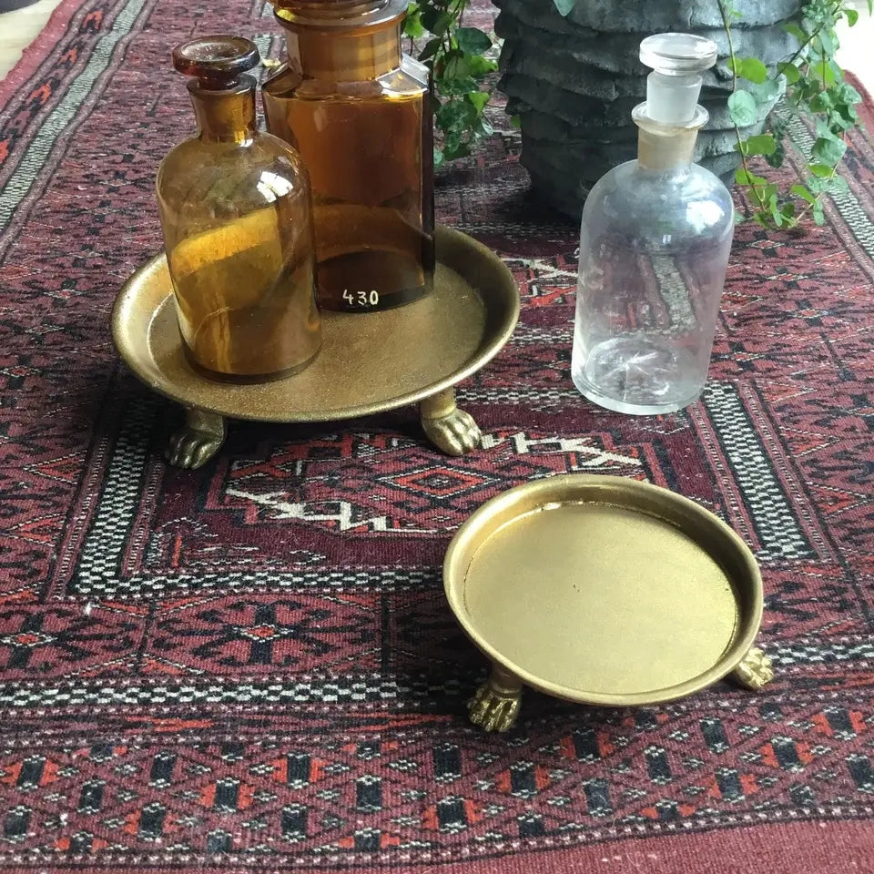 Gold Leaf Claw Foot Dish