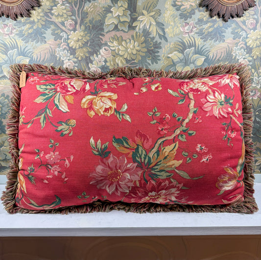 Ralph Lauren Red Floral Pillow