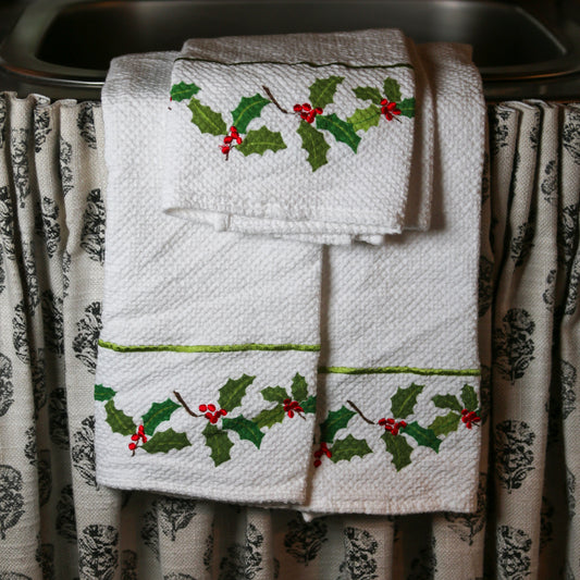 Holly Tea Towel