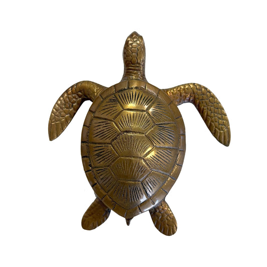 Brass Sea Turtle Paperweight