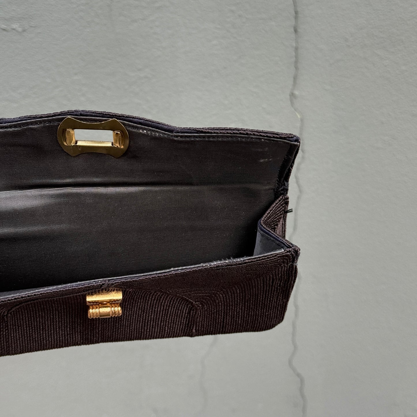Black & Gold Rope Clutch