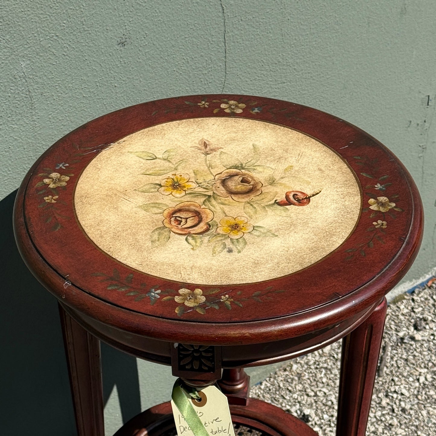 1980s Decorative Accent Table & Plant Stand