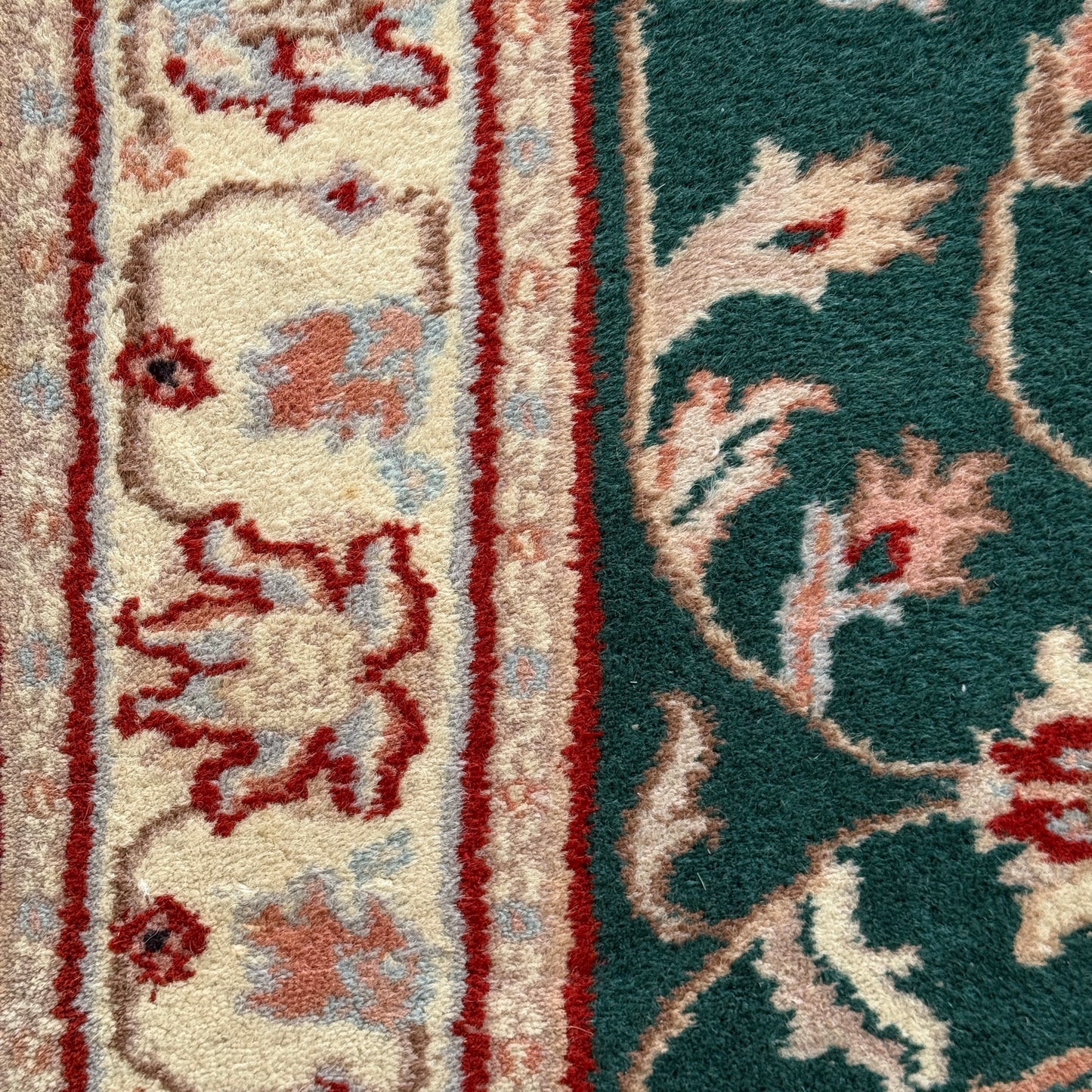 Vintage Green & Red Persian Rug