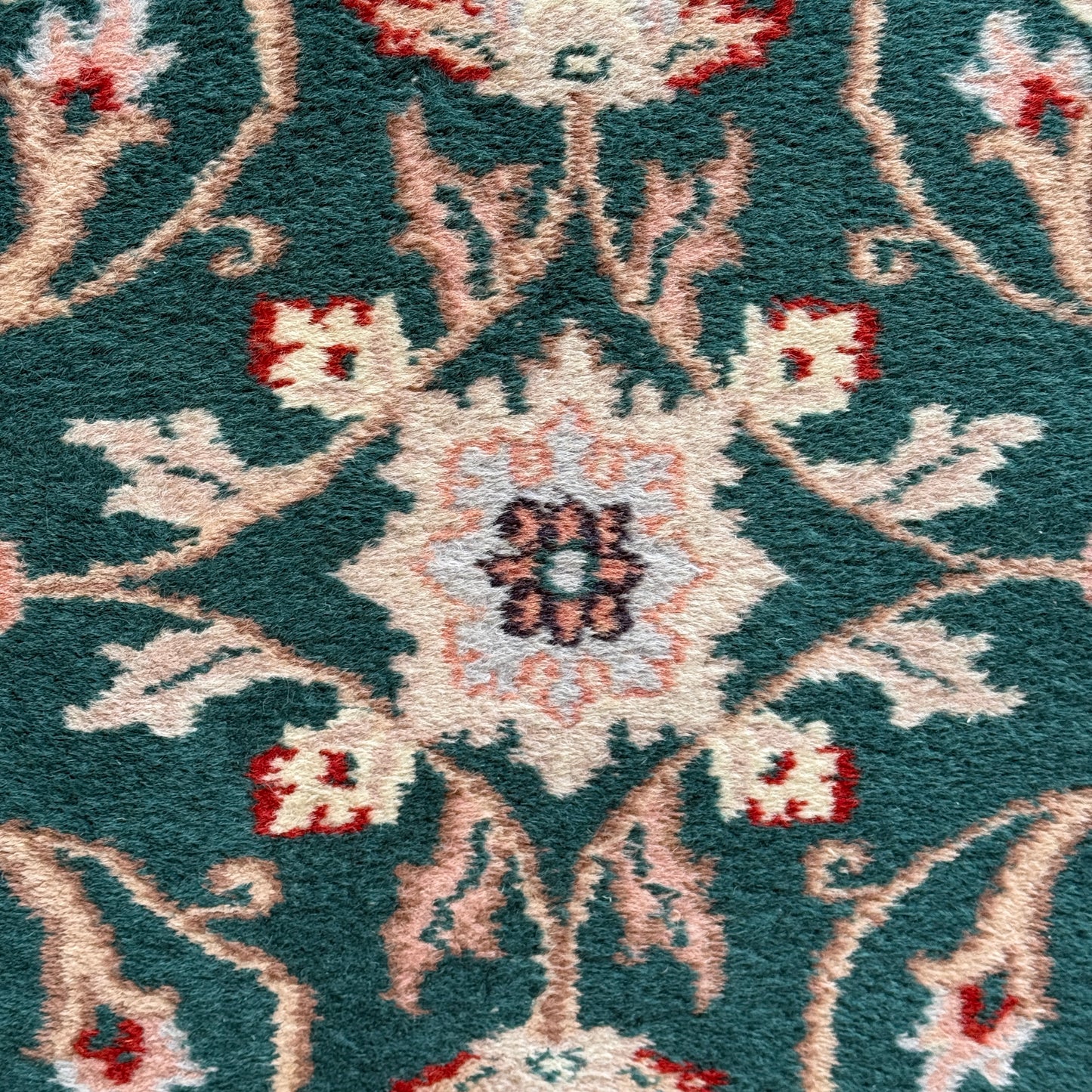 Vintage Green & Red Persian Rug