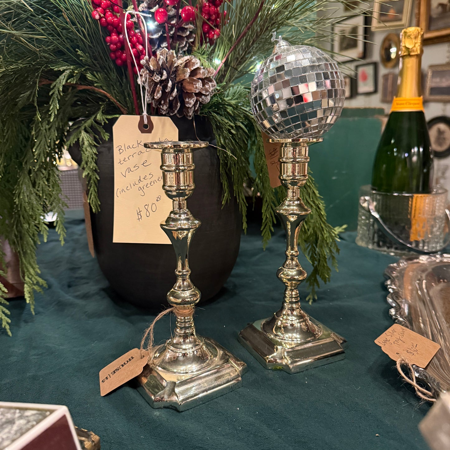 Pair of Gold Candlesticks