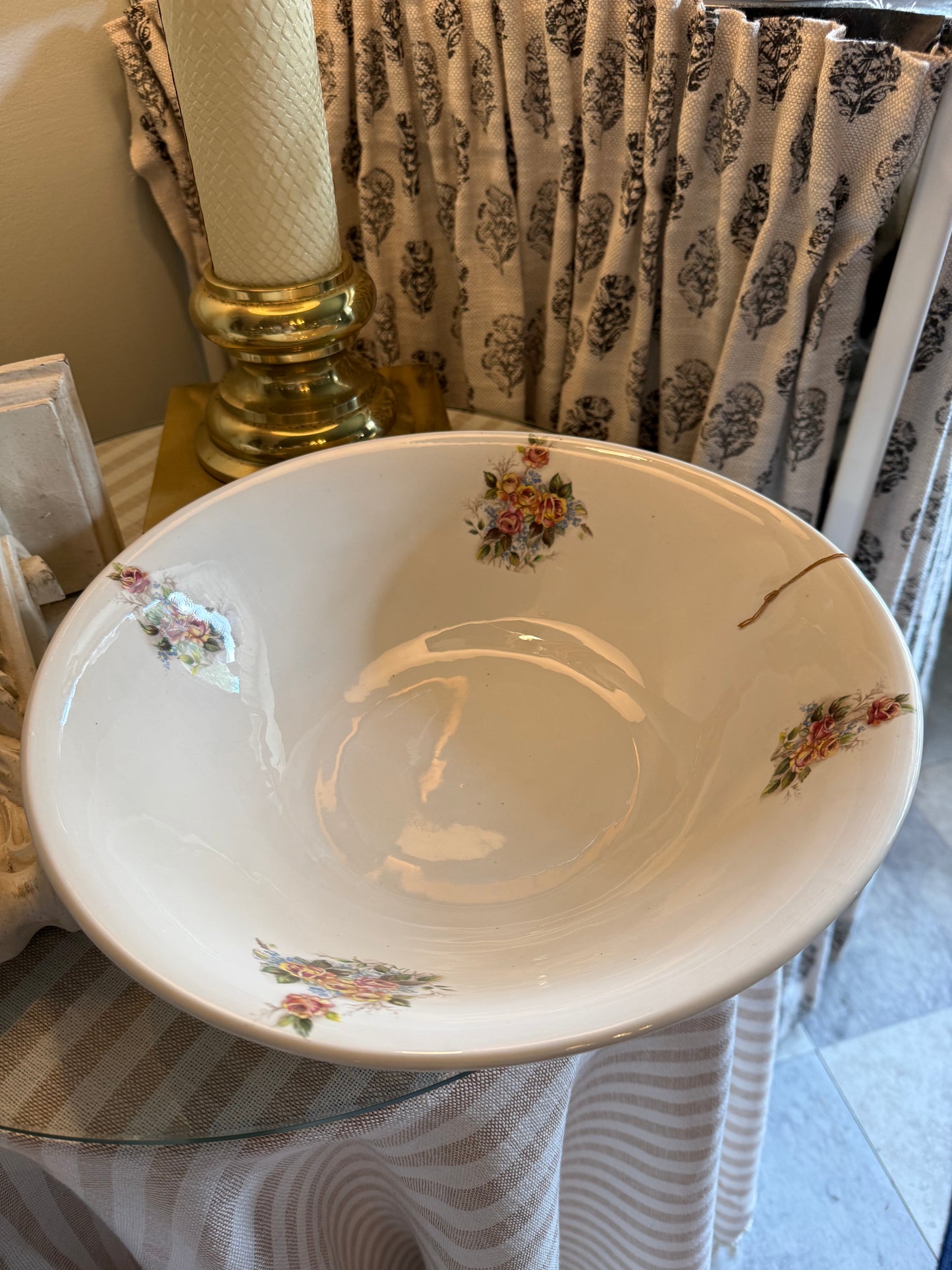 Floral Mixing Bowl Vintage