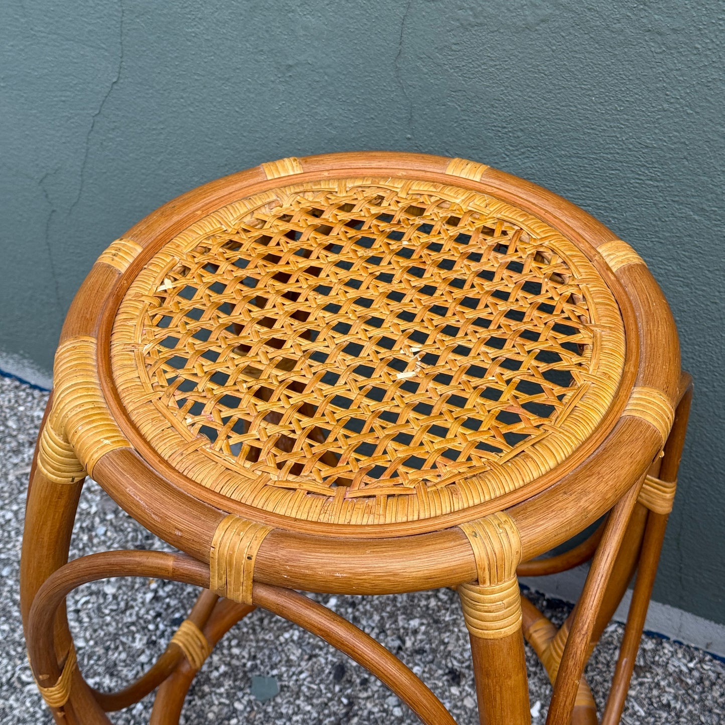 Vintage Rattan Stool
