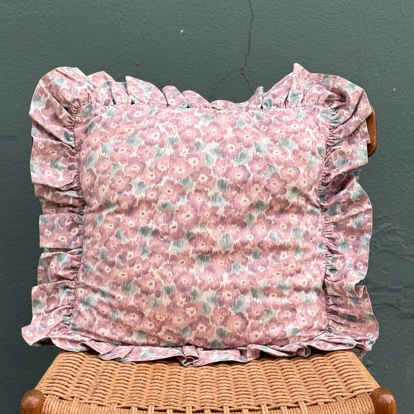 Floral Ruffle Pillow