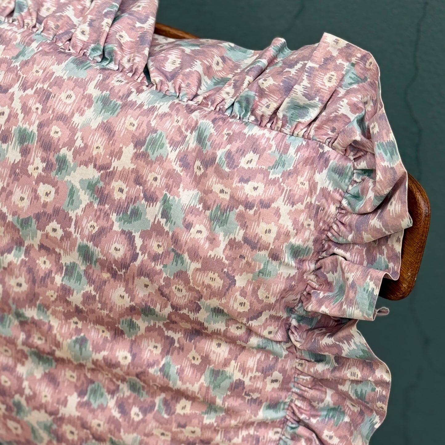 Floral Ruffle Pillow