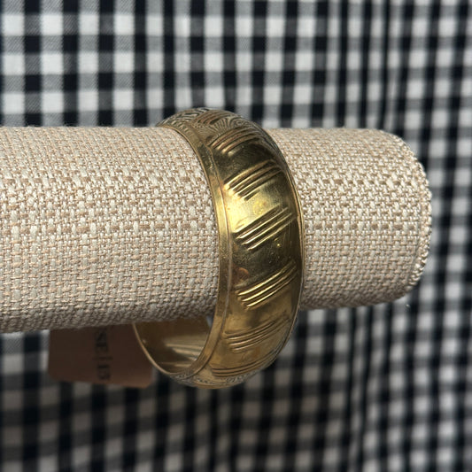 Brass Vintage Striped Bangle