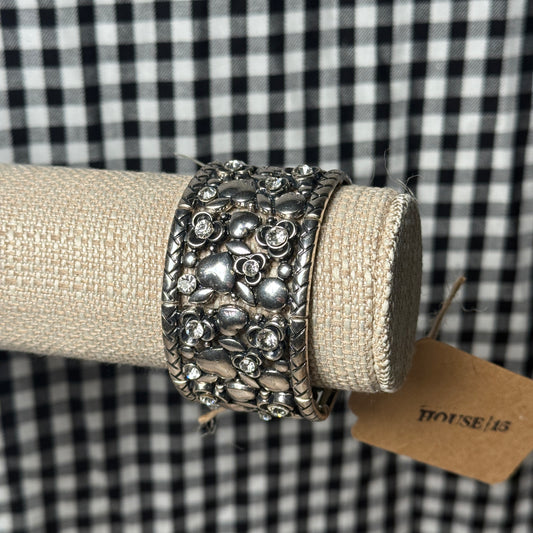 Vintage Silver Floral Bracelet