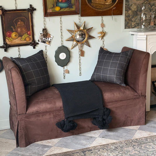 Vintage Brown Bombay Bench