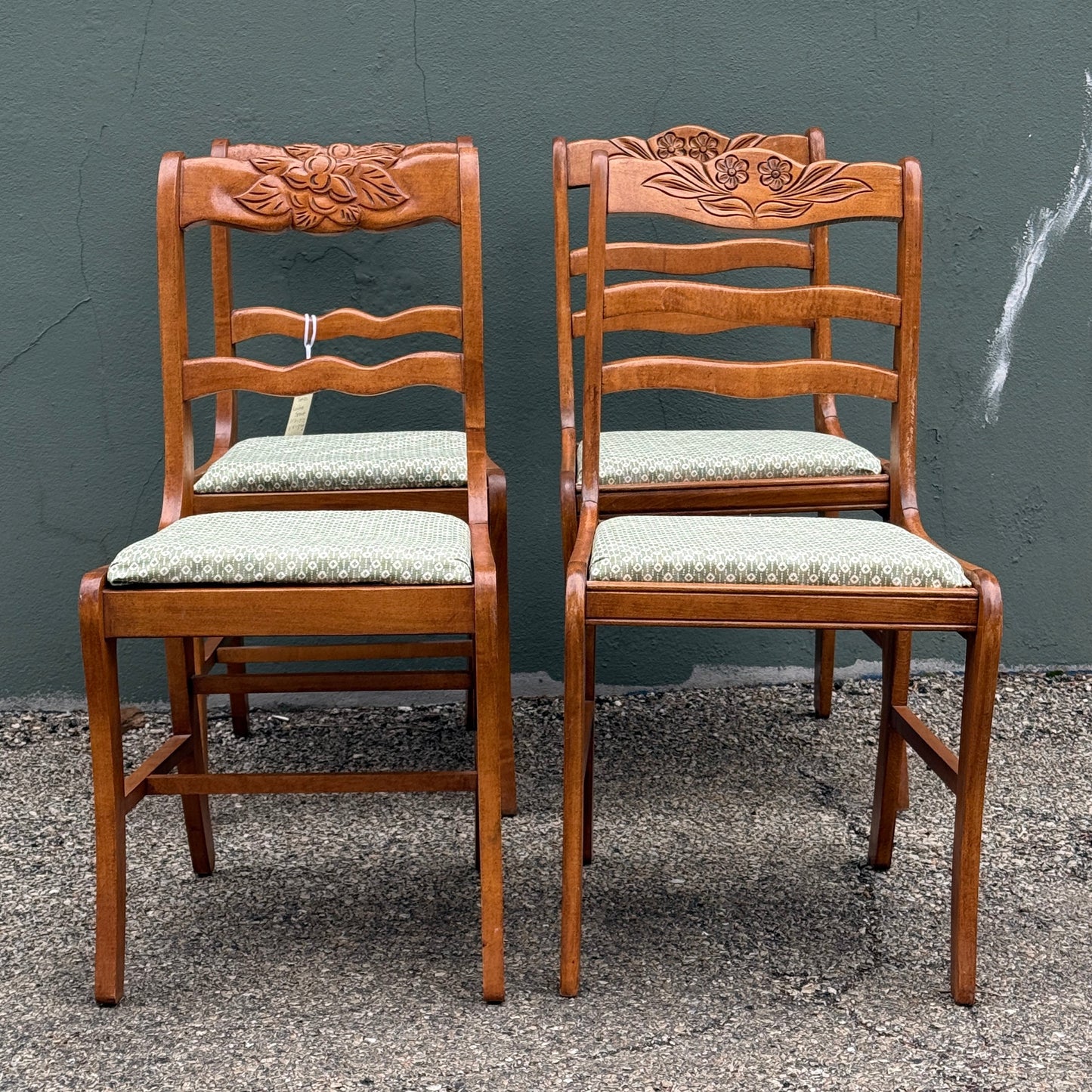 Vintage Set of Custom Upholstered Dining Chairs