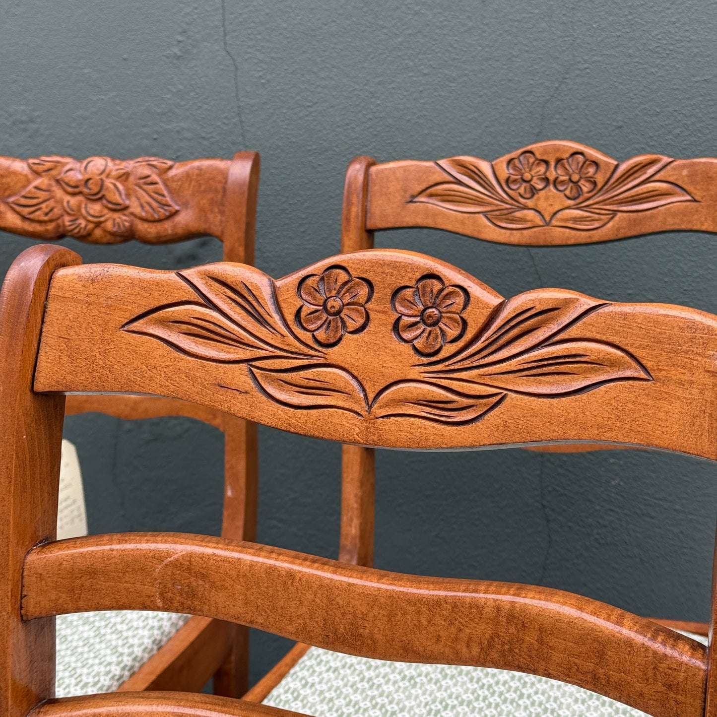 Vintage Set of Custom Upholstered Dining Chairs