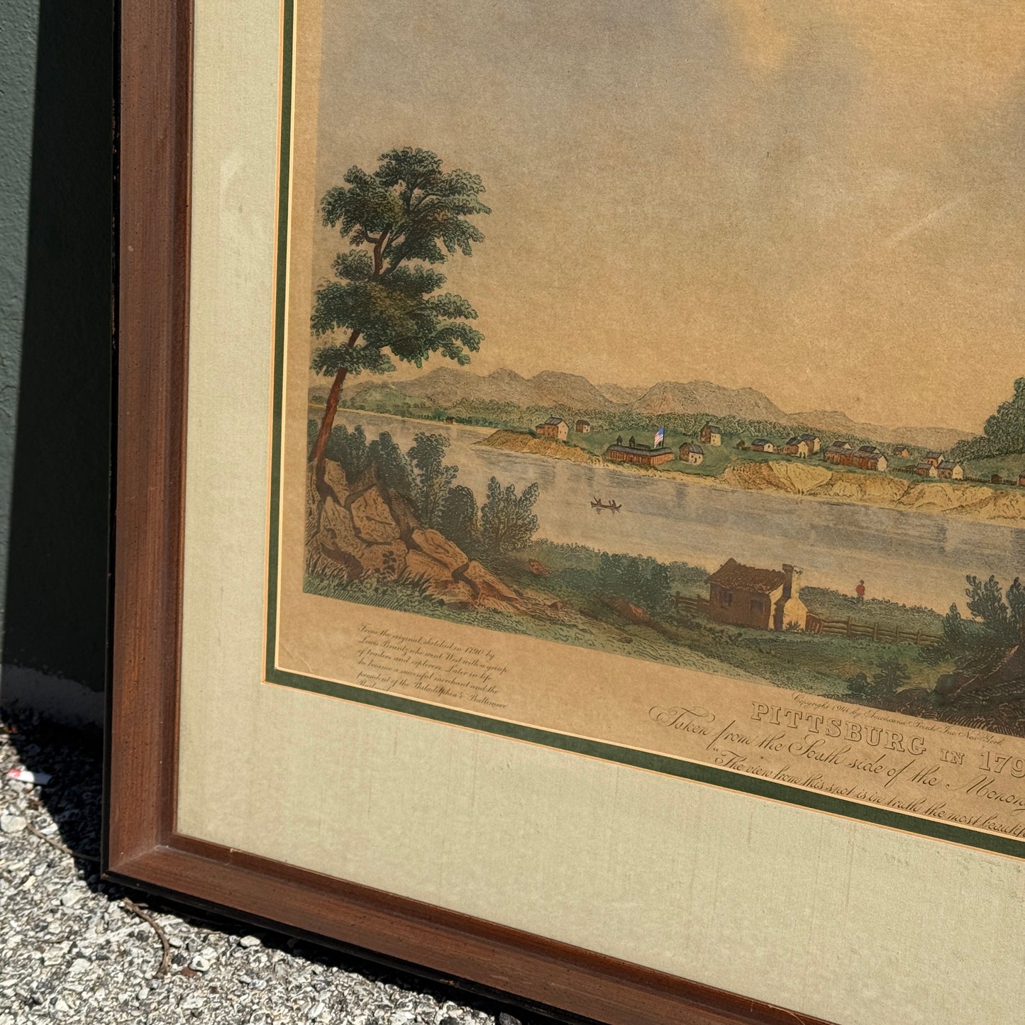 Pittsburgh in 1790 Framed Print