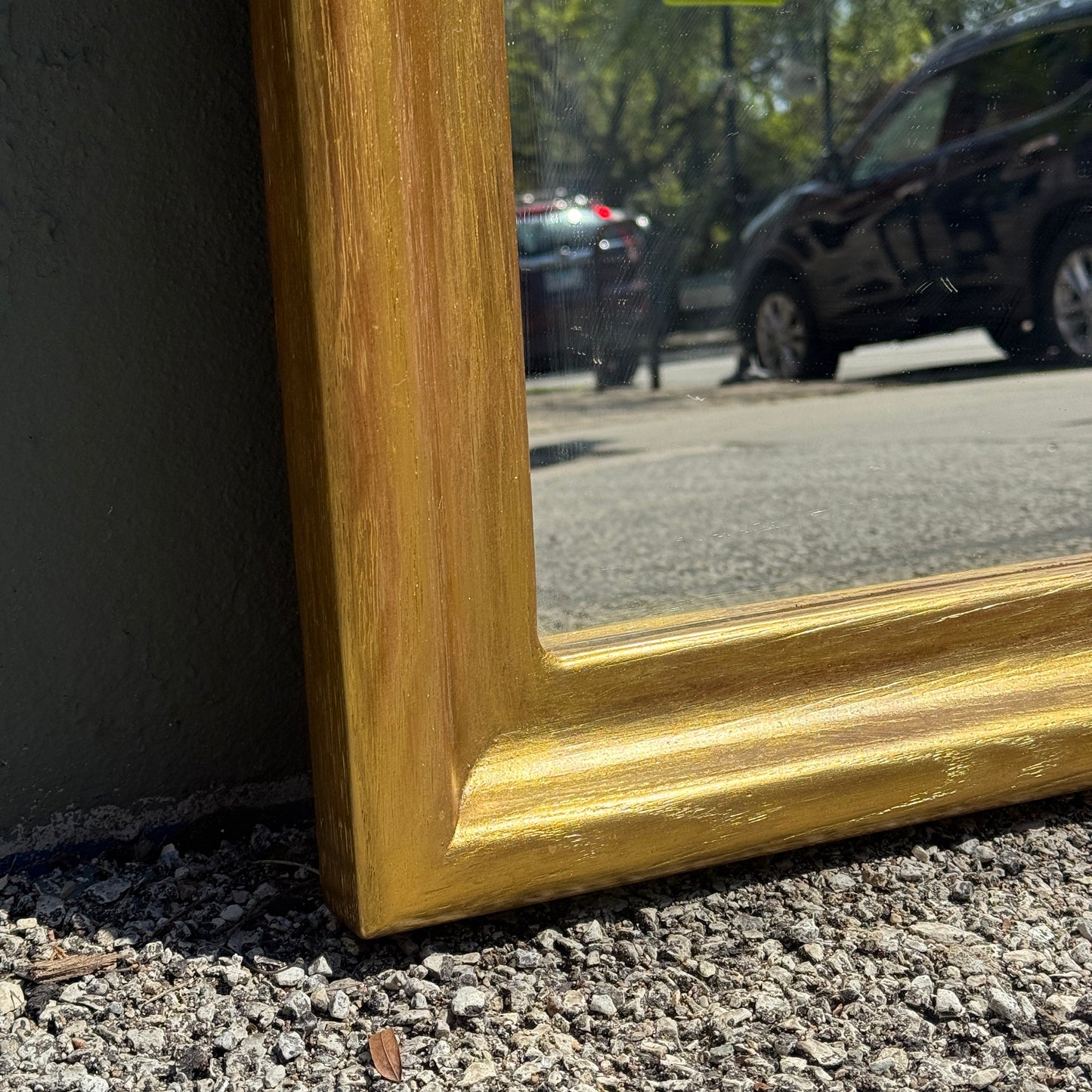 Gold Arched Vintage Mirror