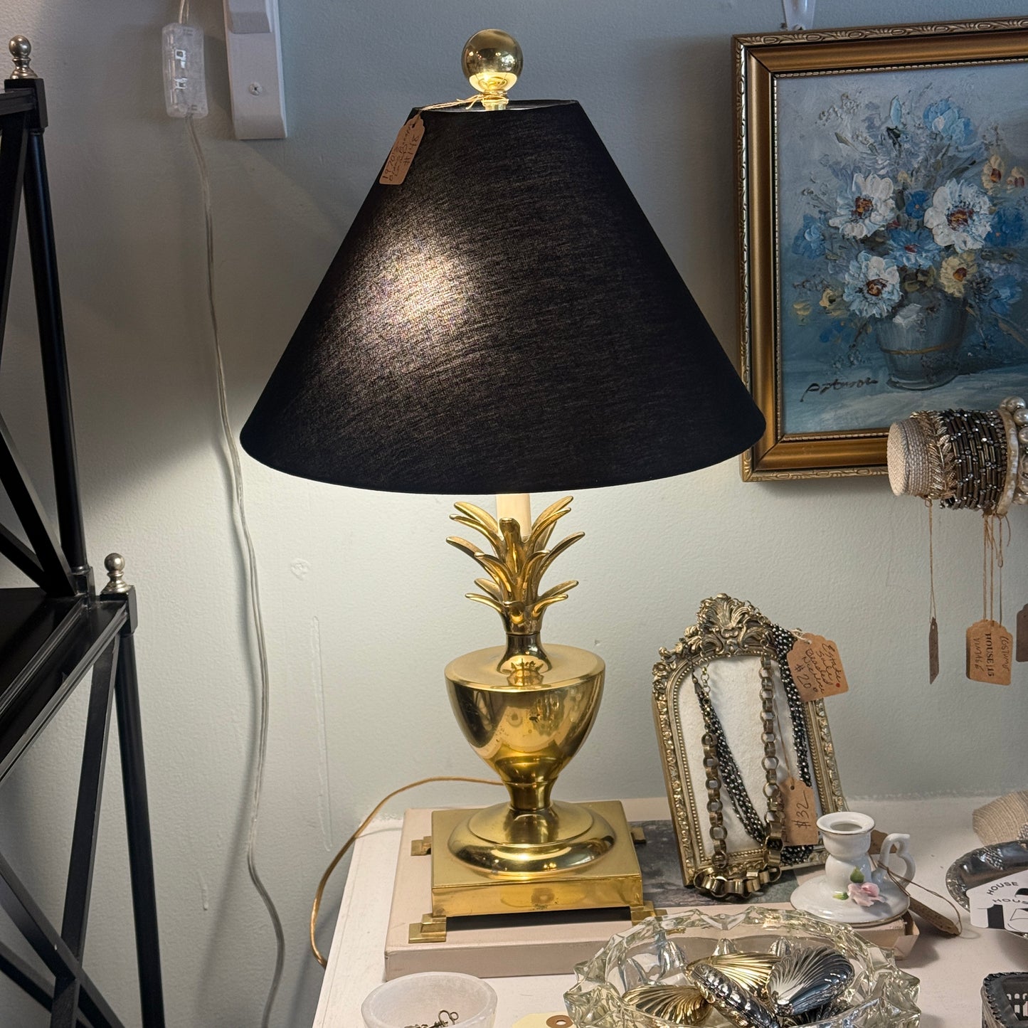 1970s Brass Pineapple Lamp